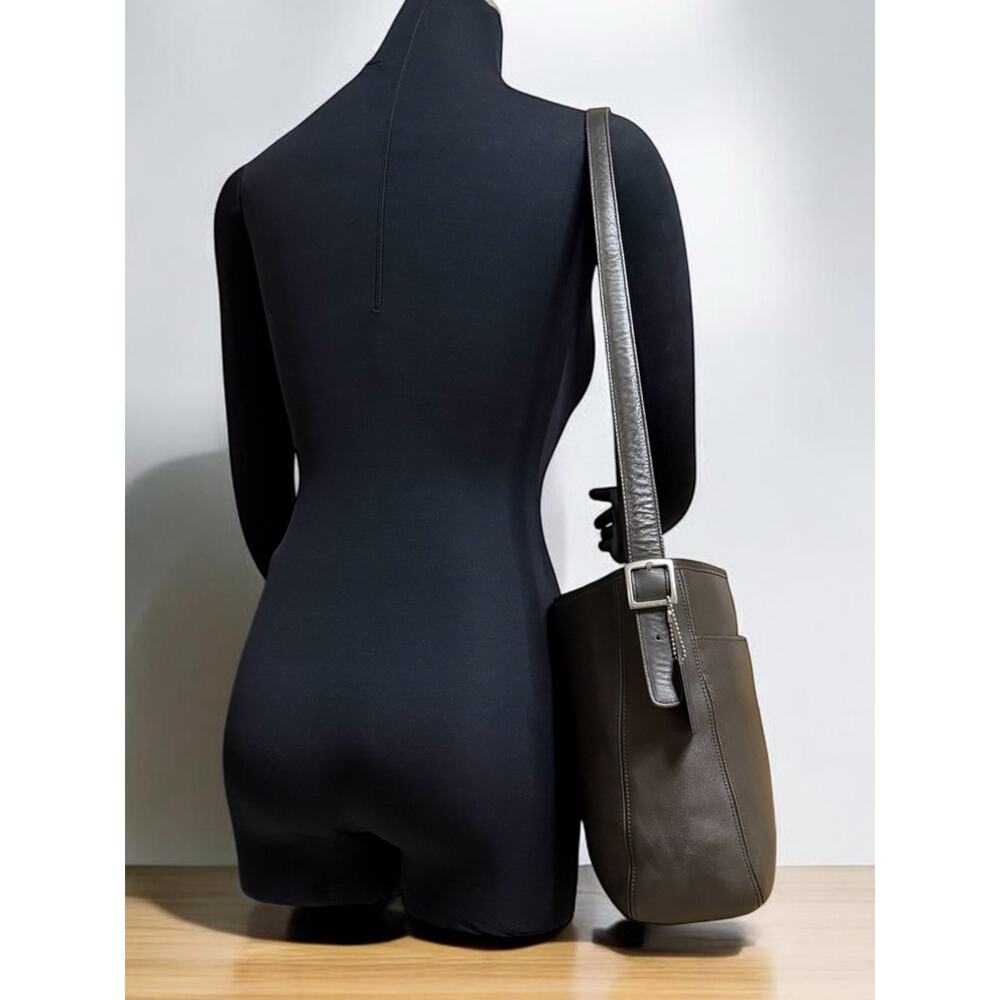 Vintage Coach 6003 Dark Grey Chelsea Hobo Bag - Picture 8 of 11